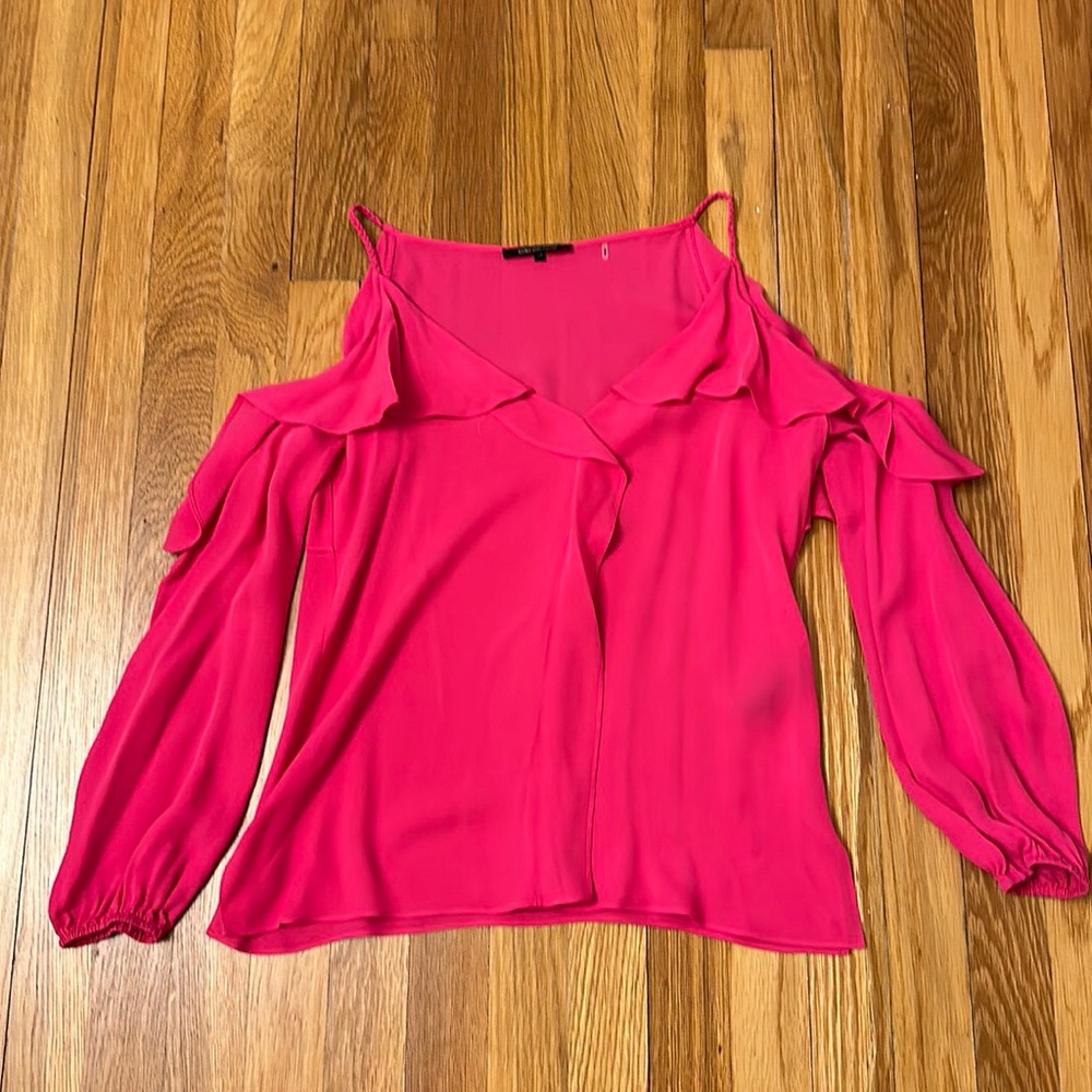 Kobi Halperin cold shoulder long sleeve blouse size XS